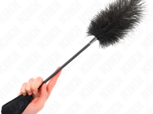 KINK - PLUMAS DE AVESTRUZ PARA COSQUILLAS CON PALETA DE ENCAJE 56 CM - Imagen 4