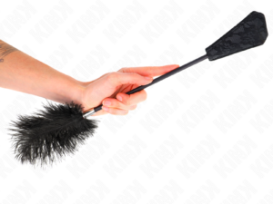 KINK - PLUMAS DE AVESTRUZ PARA COSQUILLAS CON PALETA DE ENCAJE 56 CM - Imagen 5