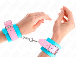 KINK - MUÑEQUERAS CHIC AZUL / ROSA AJUSTABLE 16-28 CM X 5 CM - Imagen 4