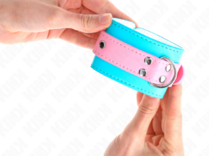 KINK - MUÑEQUERAS CHIC AZUL / ROSA AJUSTABLE 16-28 CM X 5 CM - Imagen 3