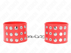 KINK - MUÑEQUERAS CON CIERRE A PRESIÓN AJUSTABLE ROJO 19-24 CM X 5.5 CM - Imagen 1