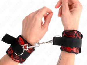 KINK - MUÑEQUERAS DISEÑO ESCÁNDALO ROJO-NEGRO - Imagen 4