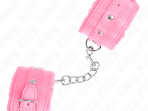 KINK - MUÑEQUERAS FORRADAS PREMIUM ROSA CON CORREA ROSA AJUSTABLE 17-29 CM X 6 CM - Imagen 2