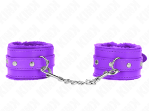 KINK - MUÑEQUERAS FORRADAS PREMIUM VIOLETA CON CORREA VIOLETA AJUSTABLE 17-29 CM X 6 CM - Imagen 1