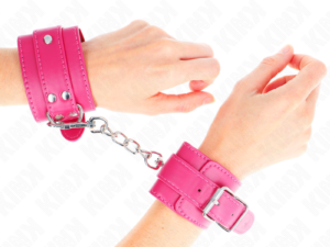 KINK - MUÑEQUERAS FUCSIA CON DETALLES EN FUCSIA AJUSTABLE 20-28 CM X 5.5 CM - Imagen 4