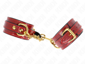 KINK - MUÑEQUERAS JOANNA ANGEL ROJO AJUSTABLE CON CADENA DORADO 16.5-26 CM X 4 CM - Imagen 2