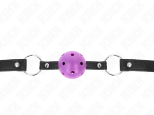 KINK - MORDAZA DE BOLA 4.5 CM MORADO DURA HUECA 63.5 X 2 CM - Imagen 3