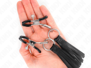 KINK - PINZAS PARA PEZONES CON BORLAS DE POLIPIEL 6 CM - Imagen 4