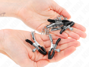 KINK - PINZAS PARA PEZONES Y CLÍTORIS 4 ENGANCHES AJUSTABLE PLATEADO - Imagen 3