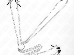 KINK - PINZAS PARA PEZONES Y CLÍTORIS 4 ENGANCHES AJUSTABLE PLATEADO - Imagen 4