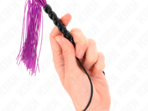 KINK - MINI LÁTIGO DE SILICONA CON AGARRE 6 BOLAS MORADO 26 CM - Imagen 4