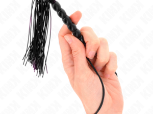 KINK - MINI LÁTIGO DE SILICONA CON AGARRE 6 BOLAS NEGRO 26 CM - Imagen 4