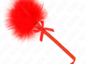 KINK - MASAJEADOR DE CUERDA DE NAILON CON PLUMAS PARA COSQUILLAS Y LAZO ROJO 25 CM - Imagen 1