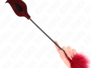 KINK - PLUMAS PARA COSQUILLAS CON PALETA FORMA DE ROSA 38 CM - Imagen 2