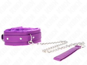 KINK - COLLAR CON CORREA 65 CM CON RESTRICCIONES MORADO AJUSTABLE 36-42 CM X 5.5 CM - Imagen 1