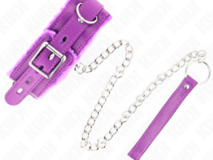 KINK - COLLAR CON CORREA 65 CM CON RESTRICCIONES MORADO AJUSTABLE 36-42 CM X 5.5 CM - Imagen 4