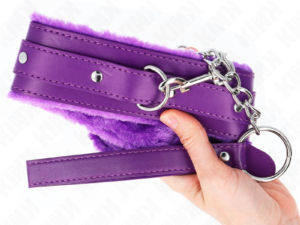 KINK - COLLAR CON CORREA 65 CM CON RESTRICCIONES MORADO AJUSTABLE 36-42 CM X 5.5 CM - Imagen 5