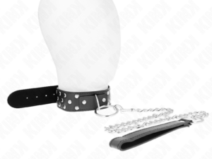 KINK - COLLAR CON CORREA 65 CM REMACHE ANILLA NEGRO AJUSTABLE 36-50 CM X 3.8 CM - Imagen 3