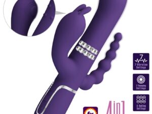 PRETTY LOVE - CAMMY TRIPLE VIBRADOR MULTIFUNCIÓN 4 EN 1 MORADO - Imagen 5