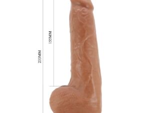 PRETTY LOVE - DRACO DILDO REALÍSTICO 23 CM MODELO 2 NATURAL - Imagen 5