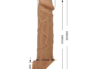 PRETTY LOVE - FUNDA DE PENE DE PIEL REALÍSTICA NATURAL - Imagen 5