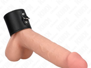 KINK - ANILLO PENE CUERO CON CIERRE A PRESIÓN 18 X 5 CM