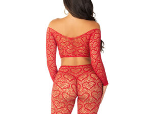 LEG AVENUE - CROP TOP + MEDIAS ROJO TALLA ÚNICA - Imagen 5