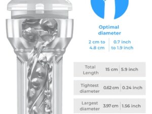KIIROO - FEEL POCKET STROKER CRYSTAL BY KIIROO TRANSPARENTE - Imagen 5
