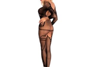 LIVCO CORSETTI FASHION - MONATA LC 17325 BODYSTOCKING CROTCHLESS NEGRO S/L - Imagen 4