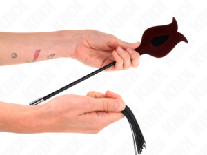 KINK - LÁTIGO DE BORLA DE SILICONA CON FORMA DE ROSA 45 CM - Imagen 4