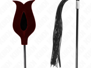 KINK - LÁTIGO DE BORLA DE SILICONA CON FORMA DE ROSA 45 CM - Imagen 5