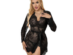 SUBBLIME - 953768 CAMISÓN DE ENCAJE + TANGA NEGRO L/XL - Imagen 4