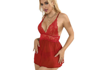 SUBBLIME - 953836 BABYDOLL APERTURA TRASERA + PANTIE ROJO S/M - Imagen 4