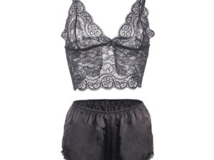 SUBBLIME - 953928 SET 3 PIEZAS ENCAJE Y SATEN NEGRO L/XL - Imagen 5