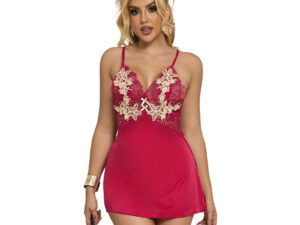 SUBBLIME - 954130 BABYDOLL CON DISEÑO FLORAL ROJO L/XL - Imagen 4
