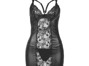 SUBBLIME - 954178 VESTIDO + TANGA CUERO NEGRO L/XL - Imagen 4