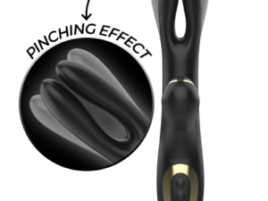 IBIZA - VIBRADOR  HI-TECH RABITT POR ONDAS CLITORIALES Y  DOBLE PINCHING NEGRO - Imagen 3