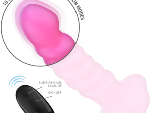 INTENSE - CINDY VIBRADOR TALLA L DISEÑO EN ESPIRAL 10 VIBRACIONES ROSA CONTROL REMOTO - Imagen 3