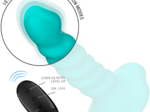 INTENSE - BUFFY VIBRADOR TALLA S DISEÑO EN ESPIRAL 10 VIBRACIONES AZUL CONTROL REMOTO - Imagen 3
