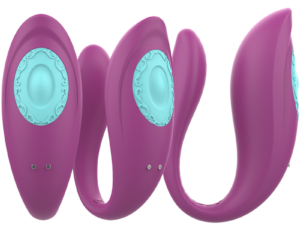 INTENSE - ANNIE ESTIMULADOR  VIBRADOR FORMA DE U MORADO CONTROL REMOTO - Imagen 3