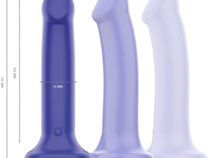 INTENSE - VICTORIA VIBRADOR CON VENTOSA 10 VIBRACIONES AZUL OSCURO CONTROL REMOTO - Imagen 2