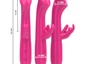 INTENSE - JULIETA VIBRADOR RABBIT 18,6 CM 10 VIBRACIONES ROSA - Imagen 3