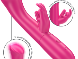 INTENSE - JULIETA VIBRADOR RABBIT 18,6 CM 10 VIBRACIONES ROSA - Imagen 2