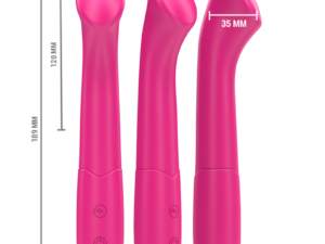 INTENSE - PATY VIBRADOR 19 CM FLEXIBLE 10 VIBRACIONES MODELO 2 ROSA - Imagen 3