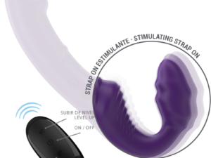 INTENSE - JILL VIBRADOR DOBLE 20 CM VIOLETA CONTROL REMOTO - Imagen 4