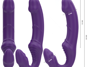 INTENSE - JILL VIBRADOR DOBLE 20 CM VIOLETA CONTROL REMOTO - Imagen 3