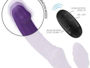 INTENSE - JILL VIBRADOR DOBLE 20 CM VIOLETA CONTROL REMOTO - Imagen 5