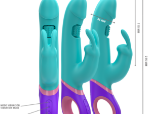 INTENSE - MÓNICA VIBRADOR RABBIT CON ESTIMULADOR ROTATORIO DEL PUNTO G AZUL - Imagen 3