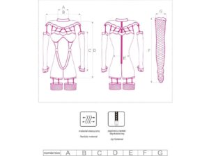 LIVCO CORSETTI FASHION - SAKURA CF 90357 MONO + GUANTES LARGOS + LIGUEROS NEGRO S/M - Imagen 4