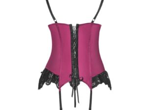 LIVCO CORSETTI FASHION - AGRAFENA CF 90436 CORSET + TANGA BURDEOS L/XL - Imagen 5